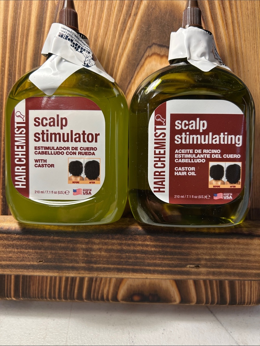 Scalp Stimulator Castor Hair Oil - Green